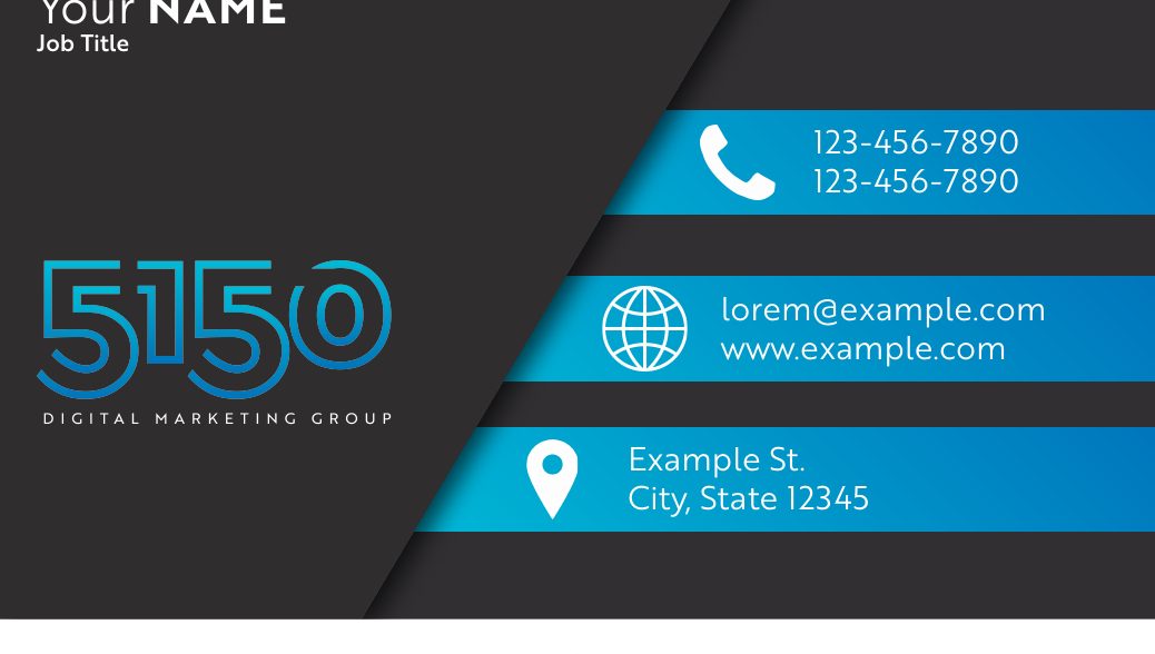 Fifty One Fifty, business card concept, back, 2021