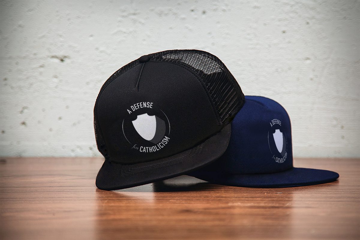 A Defense for Catholicism, caps mockup, 2022